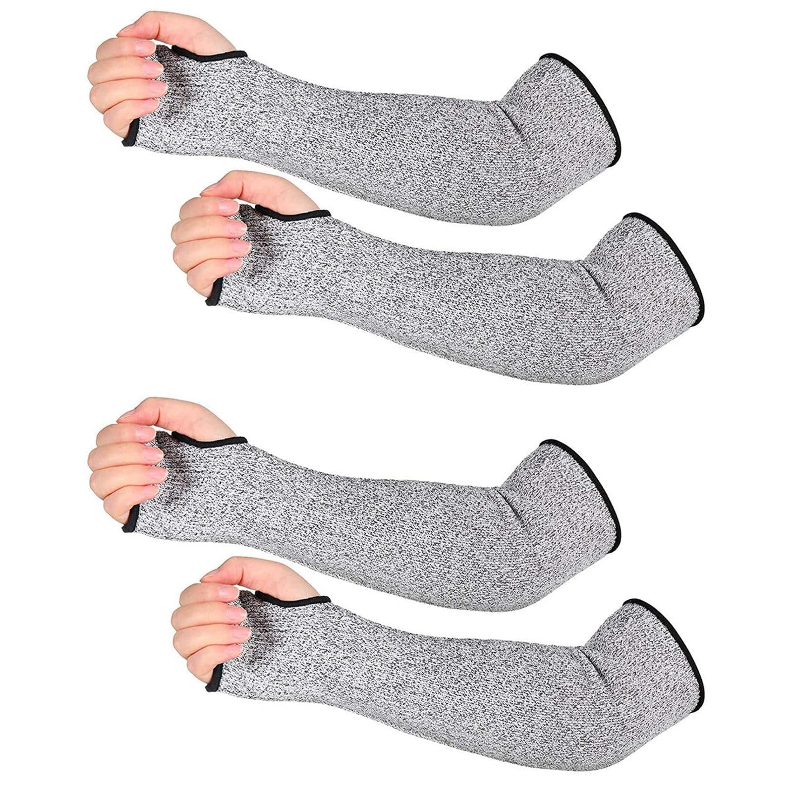 2 Pairs Cut Resistant Forearm Protection Sleeves,Level 5 Arm Guards