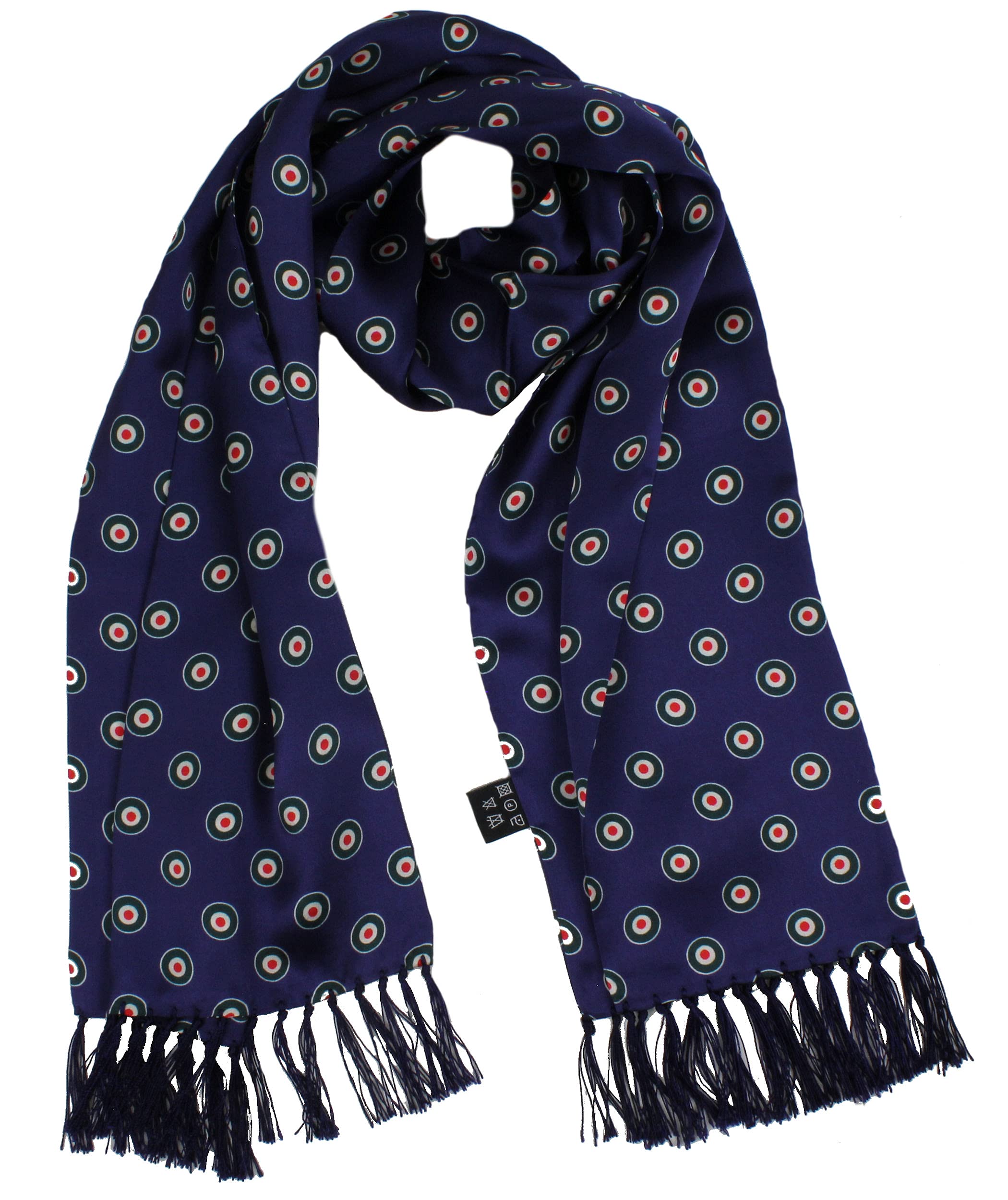 Tootal Blue Target Silk Scarf