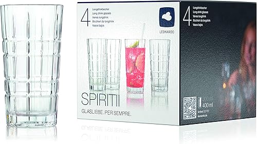 LEONARDO Spiritii Highball - Vaso de cóctel, juego de 8, 13.5 onzas