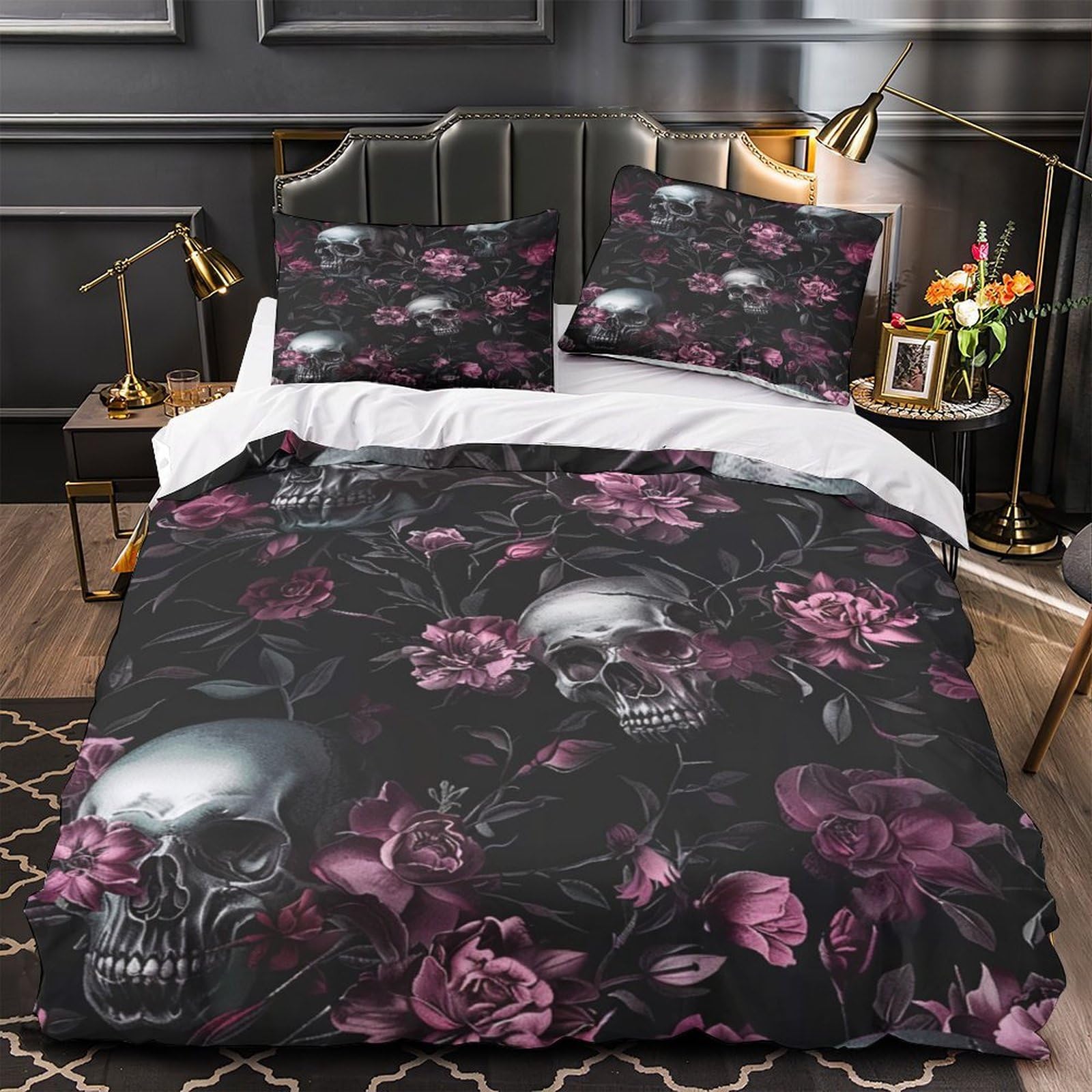 Housse de couette football 3D dorée king en microfibre lit ado
