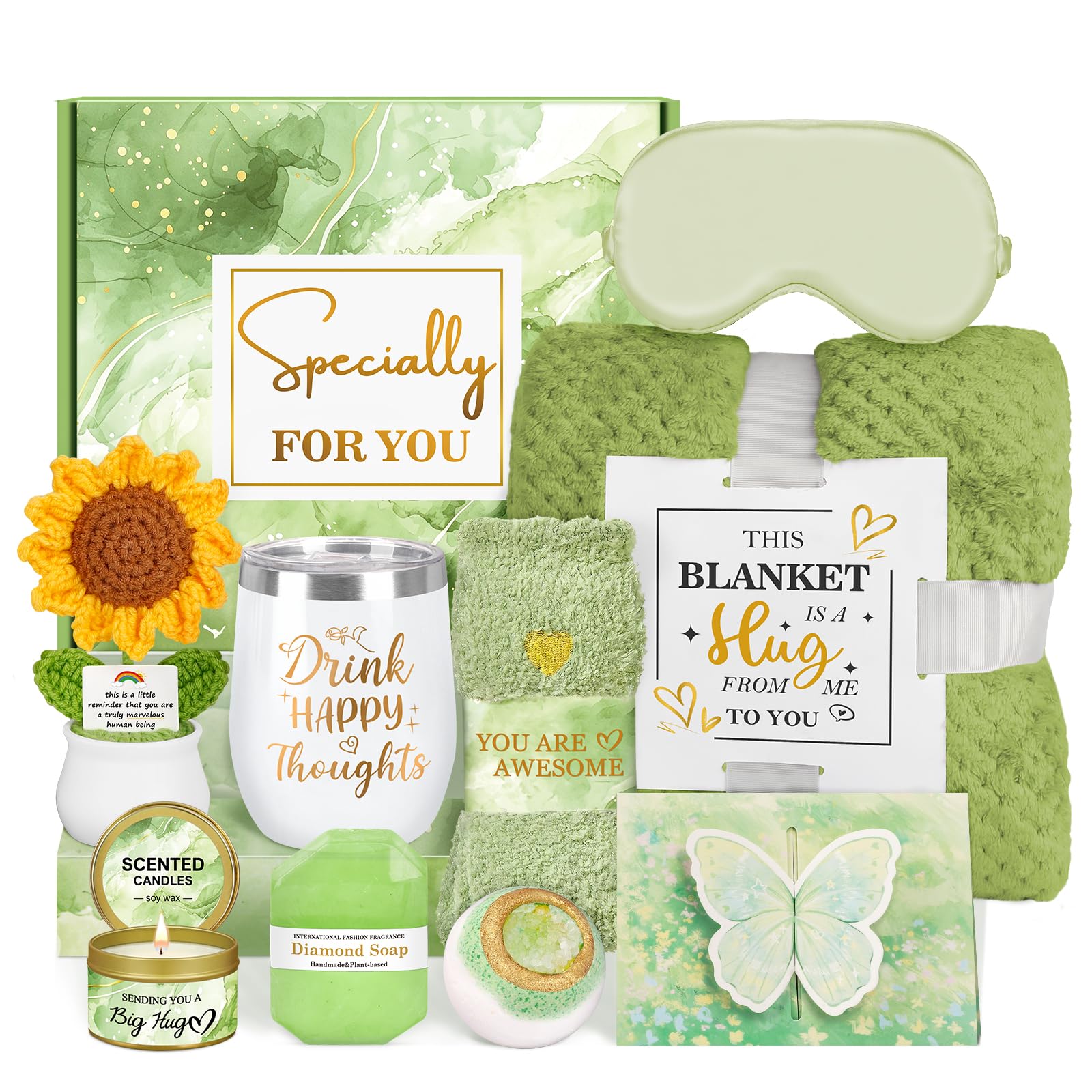 Birthday Gifts for Women, Get Well Soon Gift Basket, Self Care Kit