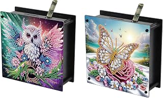 2Pcs DIY Diamond Art Money Saving Box Reusable Piggy Bank Diamond Art Painting by Numbers Mosaic Kits Coin Cash Savings Challenge Box Tabletop Ornaments-01