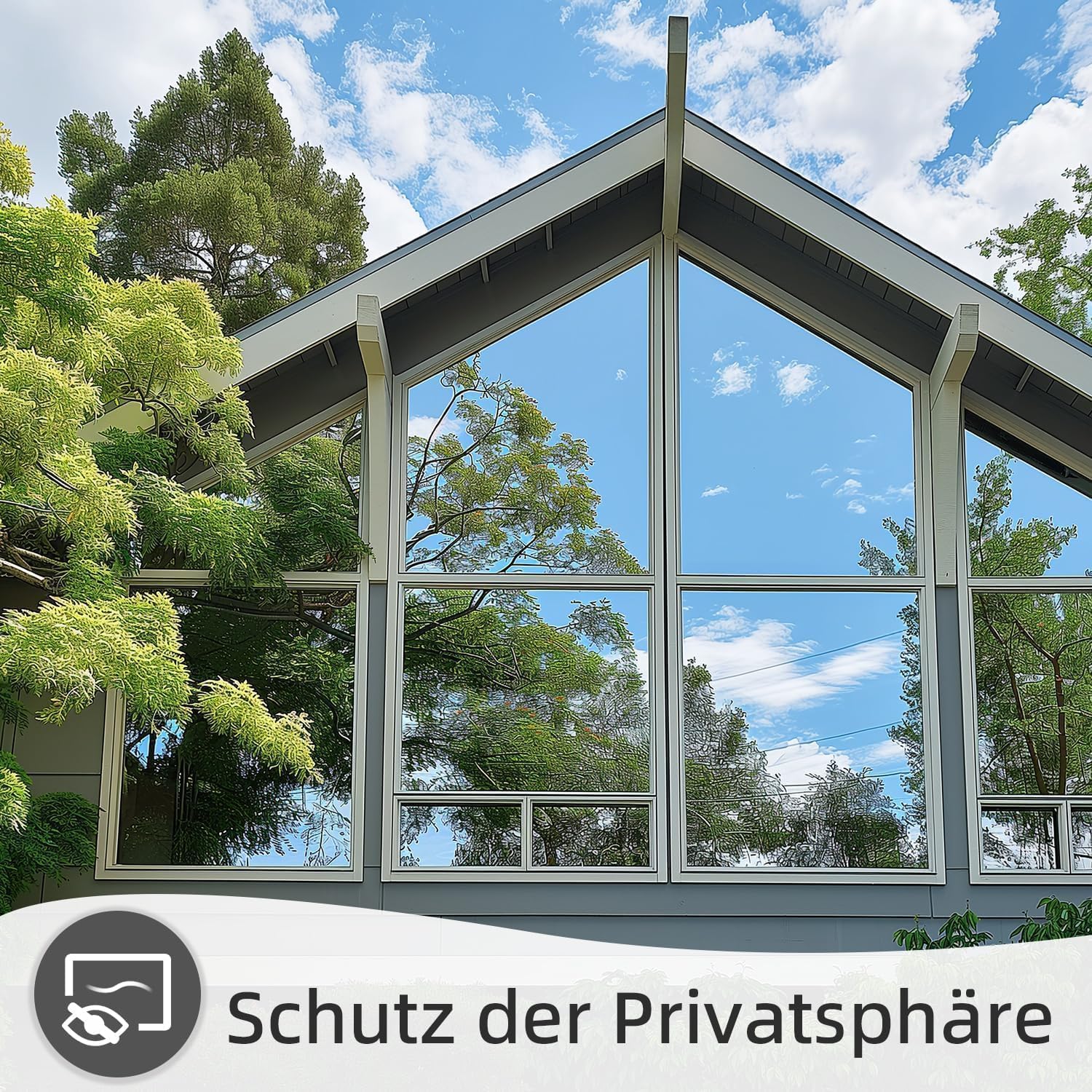 Qualsen Hitzeschutzfolie Fenster Sonnenschutzfolie Silber-Silber, 115x200cm | Spiegelfolie Einseitig Sichtschutz UV Schutz Hitzeschutz, Statische Adsorption, Sonnenschutzfolie für Innen Außen Dachfenster