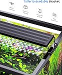 SEAOURA WRB LED Aquarium Light with Timer for 45-60cm Freshwater Fish Tank | full spectrum for plants, 6/8/12h auto on/off timer, 3-channel DIY, 11 colors & 10 dimming, ABS shell, adjustable brackets
