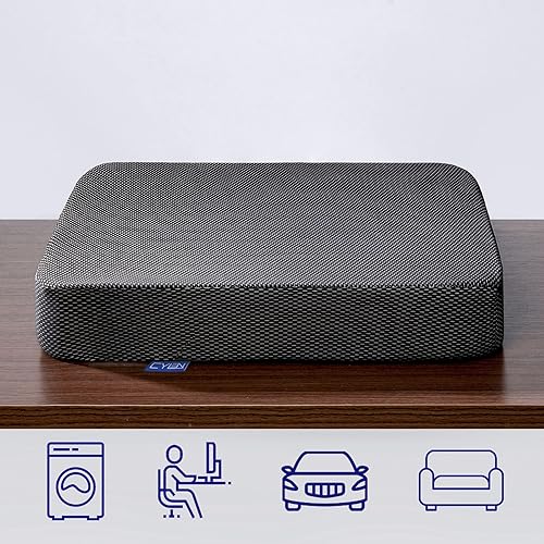 Miniatura 5 de CYLEN Ifoam - Cojín de espuma viscoelástica con capa de espuma viscoelástica para silla de ruedas, silla de oficina, silla de cocina, asientos de