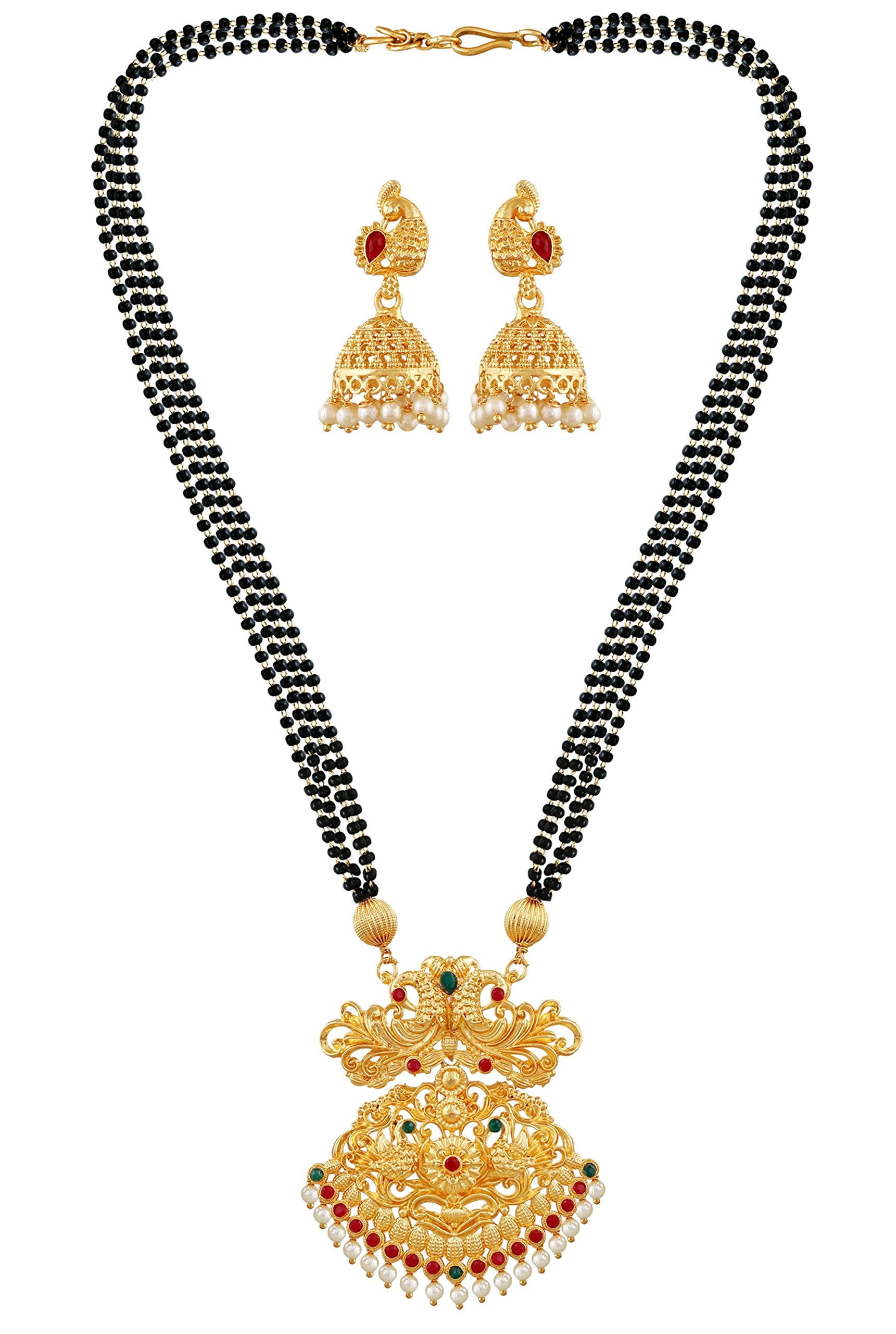 See full amazon price history chart for Mansiyaorange Long Black Beads One Gram Gold Colour Peacock Pendant Nallapusalu MS/Mangalsutra/Tanmaniya With Earrings For Women(24 Inch Long) Mansiyaorange Long Black Beads One Gram Gold Colour Peacock Pendant Nallapusalu MS/Mangalsutra/Tanmaniya With Earrings For Women(24 Inch Long) (B09R79XQ13) Amazon Price History, Amazon Price Tracker