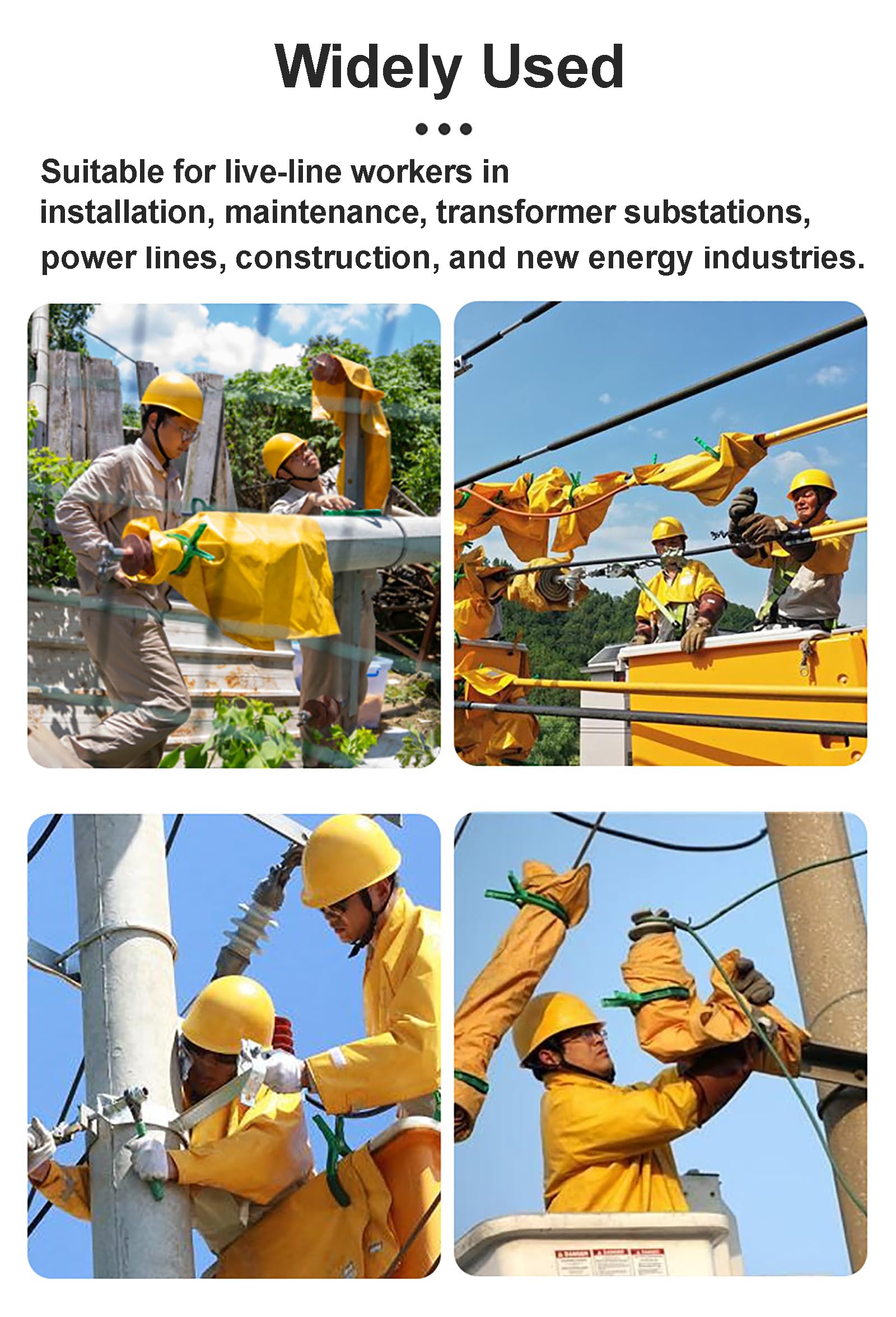 Manta Aislante antielectrocución para electricistas, Manta Aislante de Resina EVA de Alto Voltaje, Manta de Seguridad para Salvavidas para Mantenimiento eléctrico 0.4kv 80×100cm