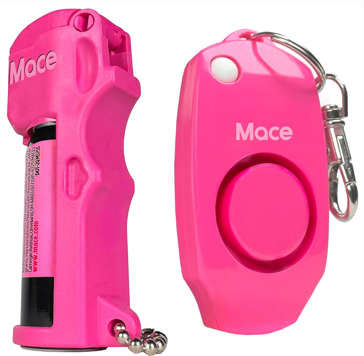 Mace Private Security Alarm & Mace Pepper Spray Equipment – Loud 130db Siren with Inbuilt Emergency Whistle, 10 Ft Vary Self Protection Pepper Spray for Girls & Males – Neon Pink