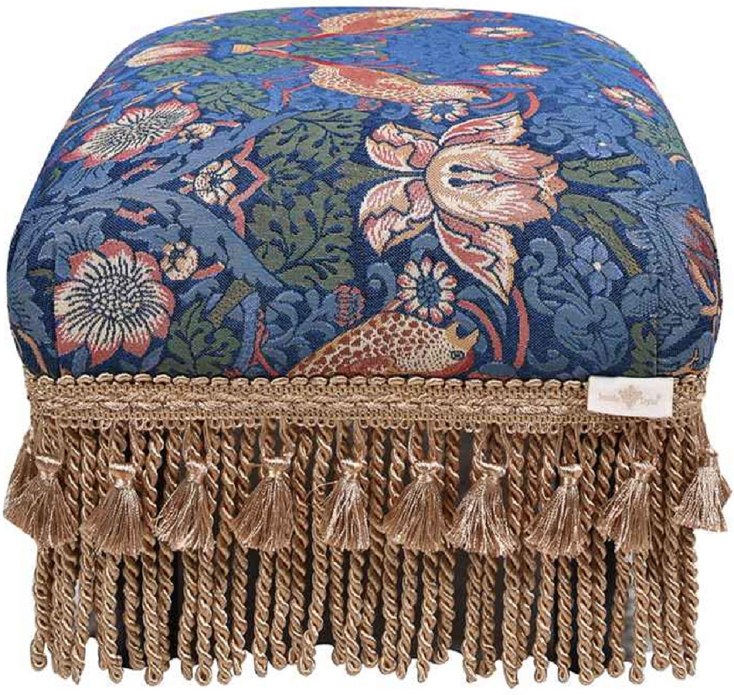 スツール オットマン モリス イチゴ泥棒 ジェニファーテイラー 33108ST Amazon｜Jennifer Taylor ジェニファーテイラー 【 フットスツール