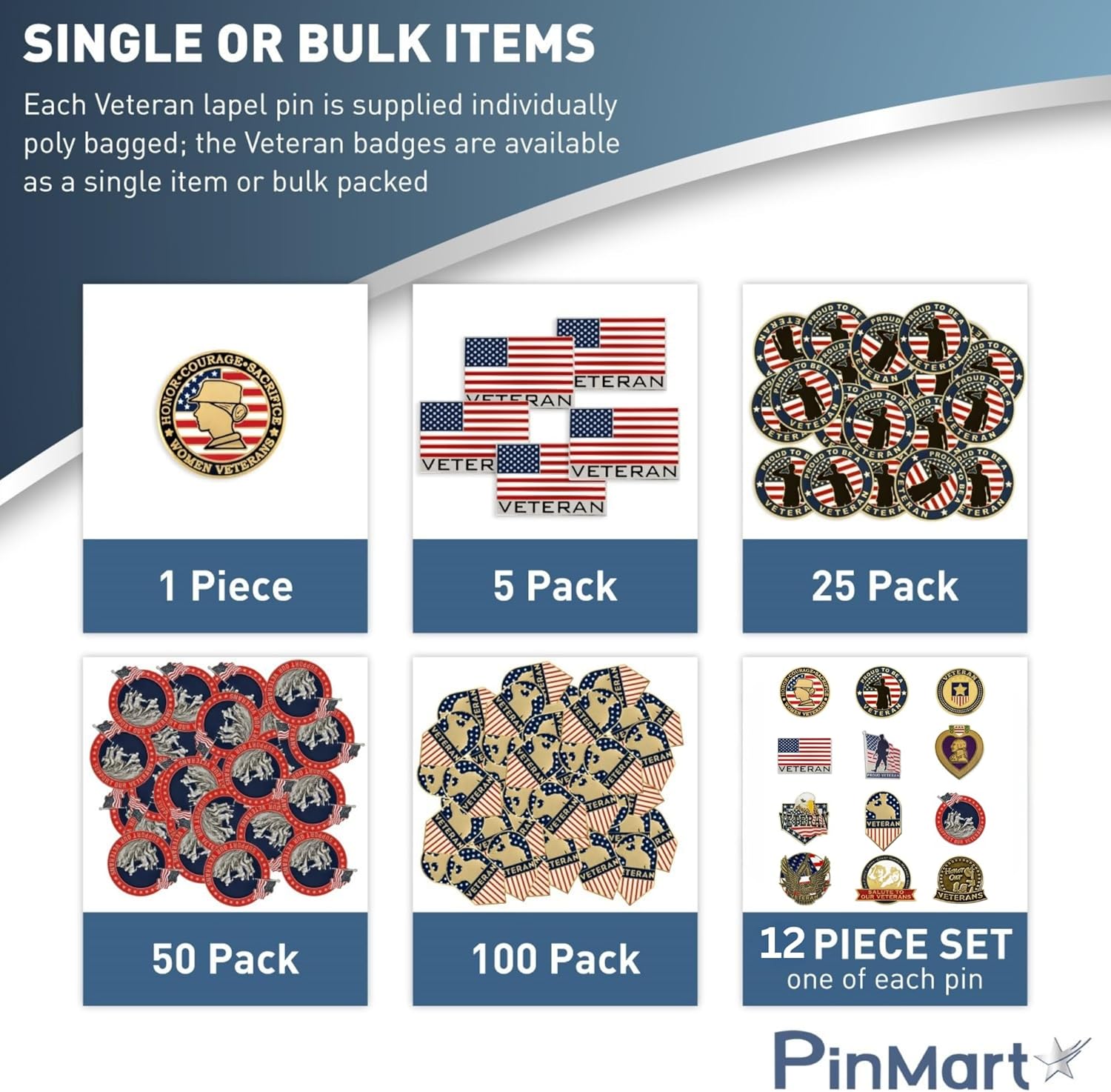 PinMart Veteran Pin – Patriotic American Lapel or Hat Pin – Proud to be Retired Army, Navy, Air Force or Marine Corps – Gold Color Plated Enamel with Secure Clutch Back - Image 8