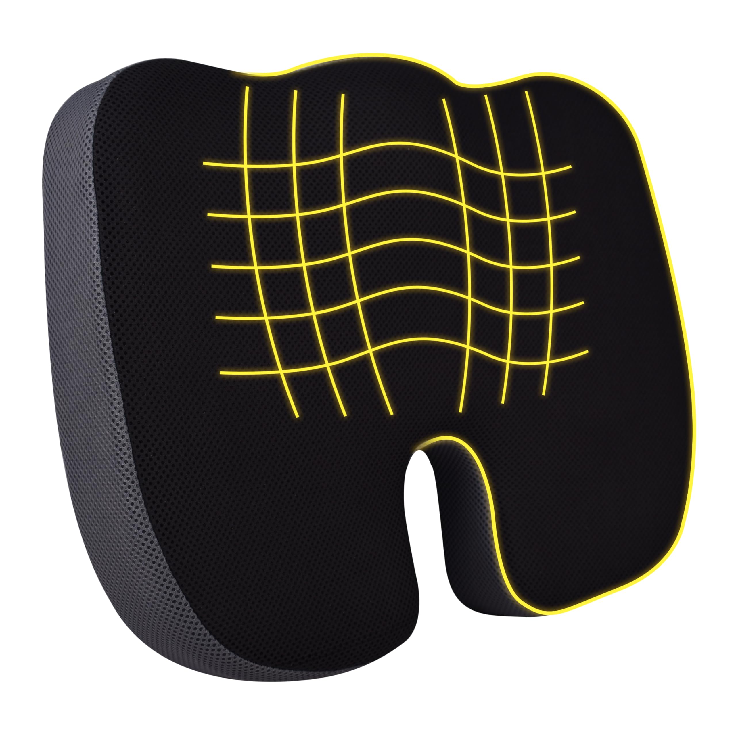 Jakax Premium Seat Cushion For Chair-Comfortable Supportive Car Seat Cushions-Orthopedic Coccyx Cushion For Tailbone Pain Relief-A Grade Memory Foam-Ergonomic Design For Office, Home, Travel (Black) (B0CVFNHG54) Amazon Price History, Amazon Price Tracker