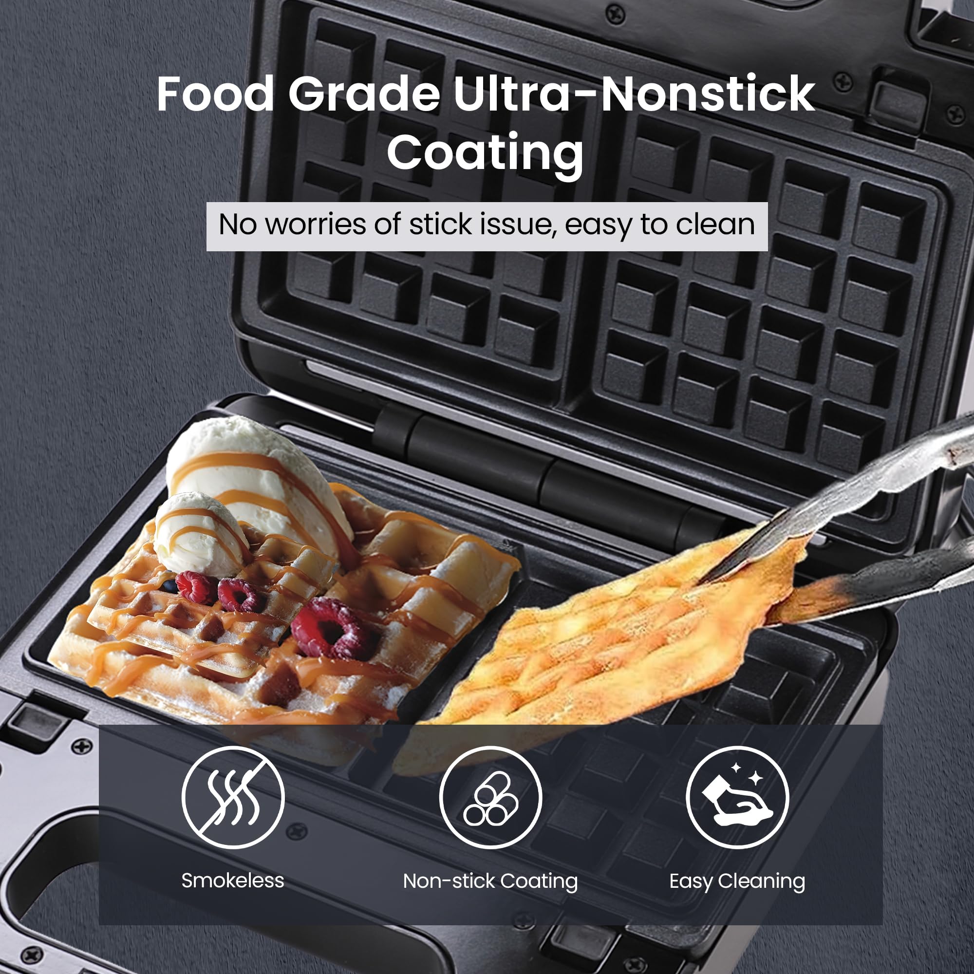 2-in-1 Waffle Maker & Sandwich Maker - The Better Home -4 2-in-1 Waffle Maker & Sandwich Maker - The Better Home -4