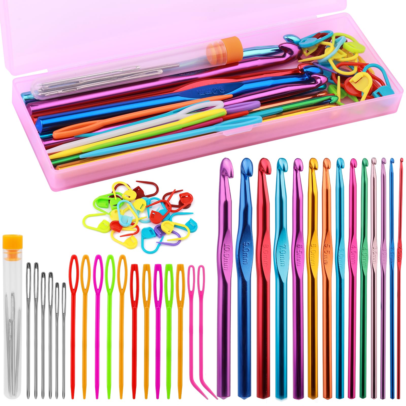 Amazon | Dennty 52本かぎ針セット かぎ針編み キット 編み針セット