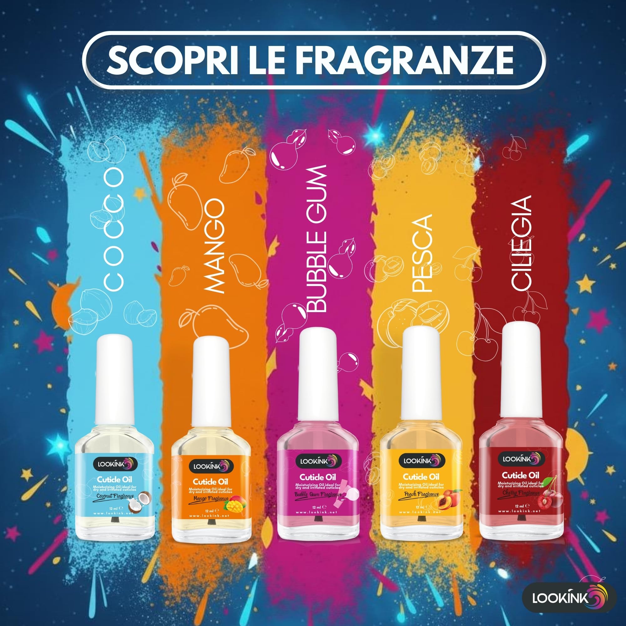 Olio Cuticole Unghie Professionale 12 ml, Fragranza Cocco, Idratante e Nutriente per Cuticole di Mani e Piedi