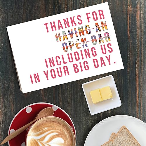 Miniatura 6 de Qiliji Divertida tarjeta de boda para amigos, tarjeta de compromiso humorística para pareja, felicitaciones por tus tarjetas de gran día, regalo de