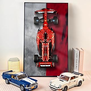 Sungvool レゴテクニック Ferrari SF-24 F1 Car 用ディスプレイウォールボード 42207、大人用装飾絵画、レゴモデルカー用ディスプレイウォールボード、レゴ愛好家へのギフト、レゴ車用ディスプレイコンポーネント、75x45cm(new)(ディスプレイウォールボードのみ)。