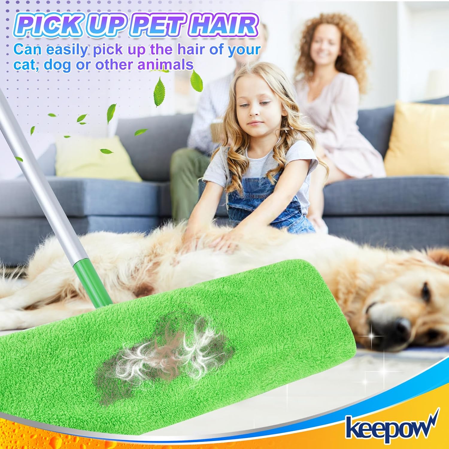 KEEPOW Reusable Mop Refill Pads Replacement Compatible with Swiffer XL image 4
