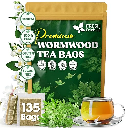 Miniatura 121 de FreshDrinkUS, 135 bolsas de té de cardo mariano premium, 100% natural y puro de semillas de cardo mariano. Té de hierbas con semillas de cardo