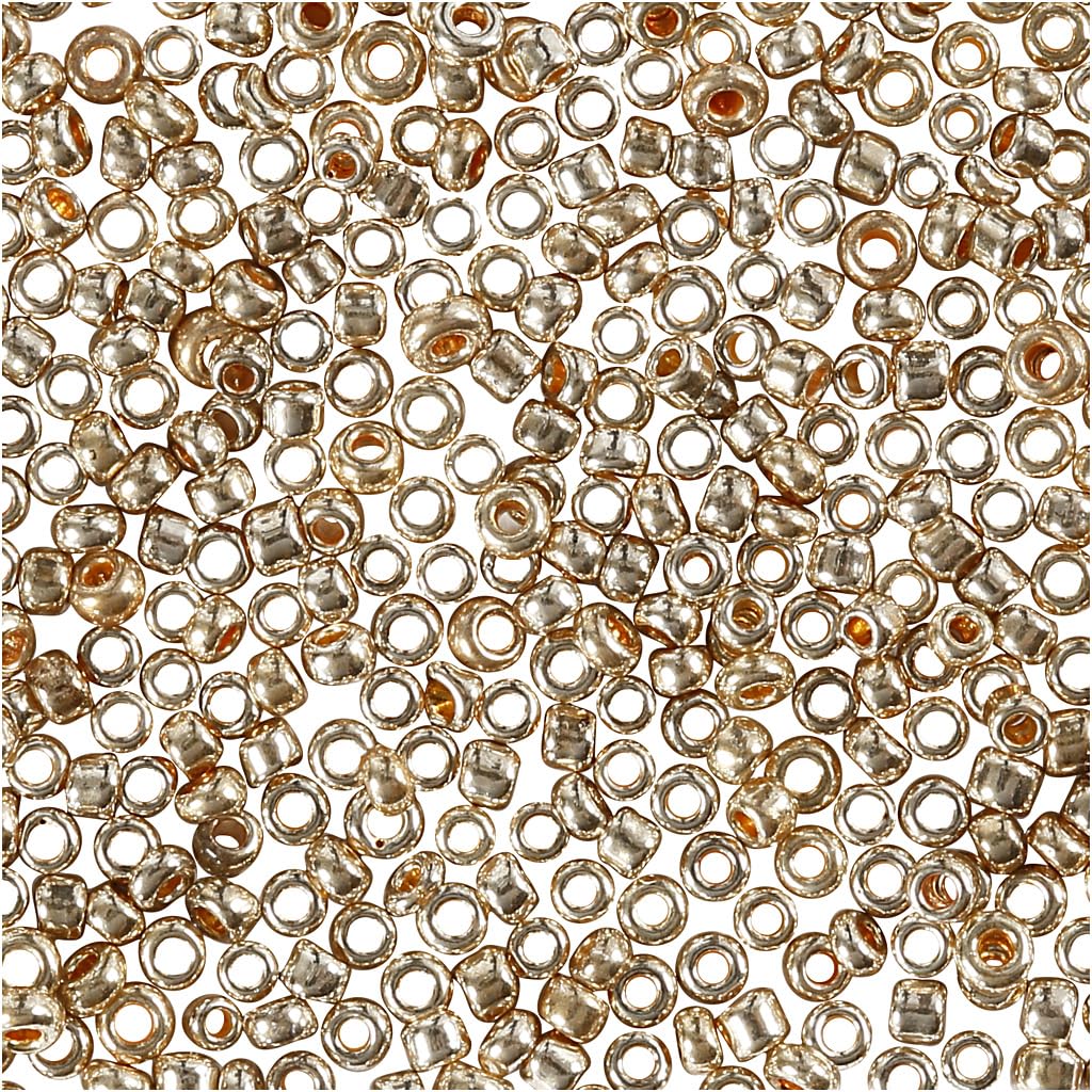 Rocaille Seed Beads, size 15/0, hole size 0,5-0,8, rose gold, 25g