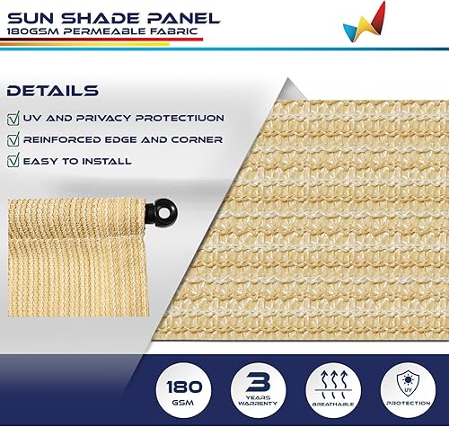 Miniatura 2 de Windscreen4less - Cubierta universal de repuesto para persiana, color beige, Beige