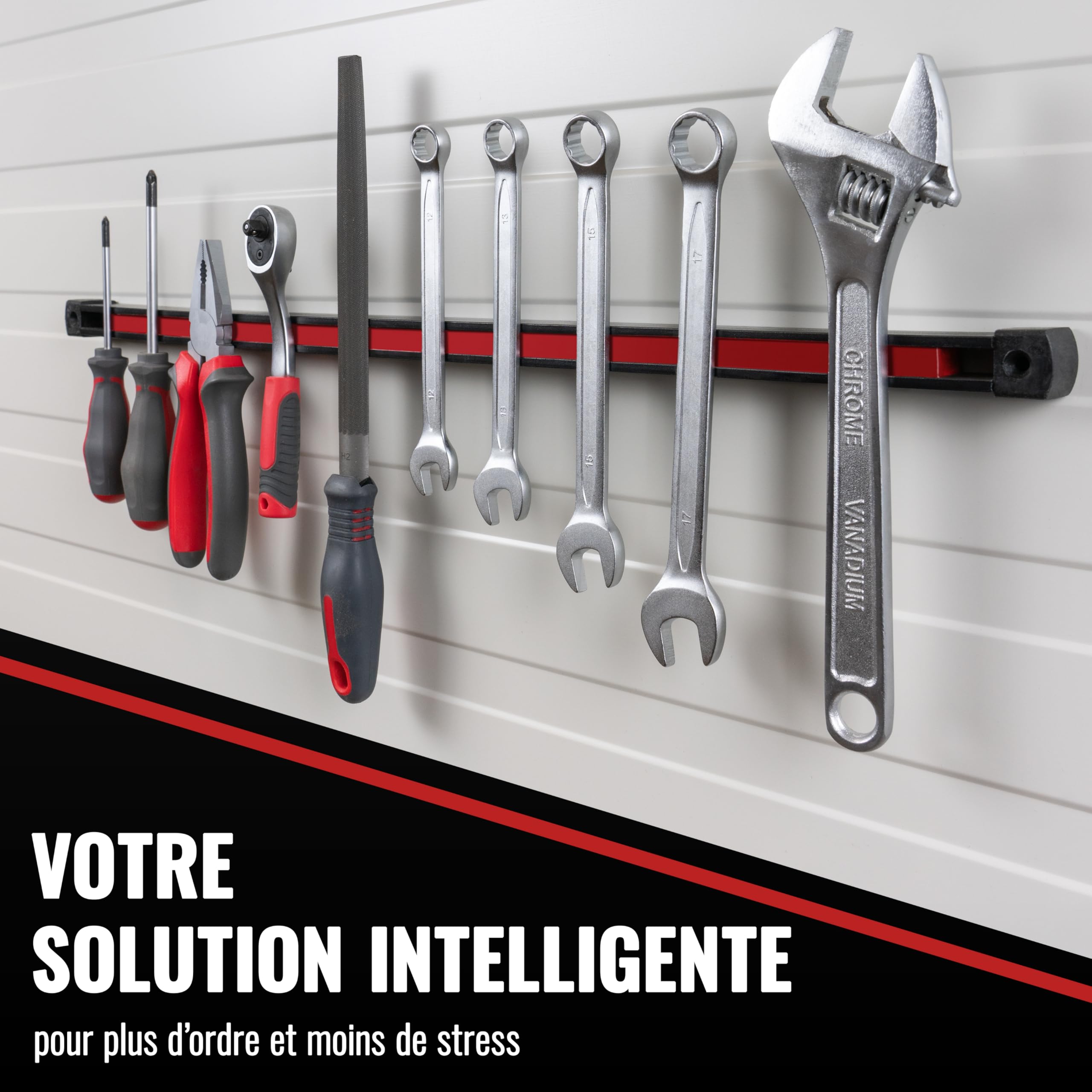POPPSTAR Barre Magnétique pour Outils (45cm) pour Atelier & Garage