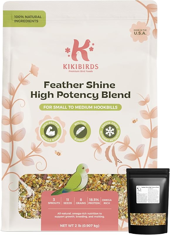 Alimento para Papagaios com Pólen de Abelha e Brotos Liofilizados KikiBirds – 907 g