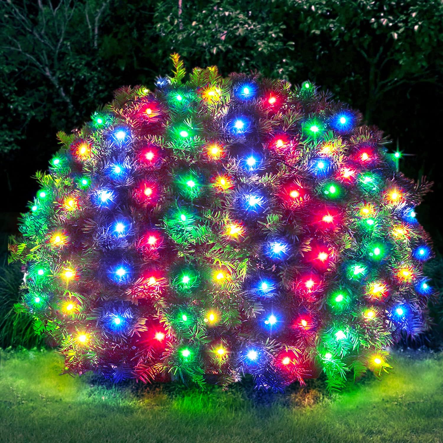 JMEXSUSS 320 LED Multicolor Solar Net Lights, 9.8ft x 6