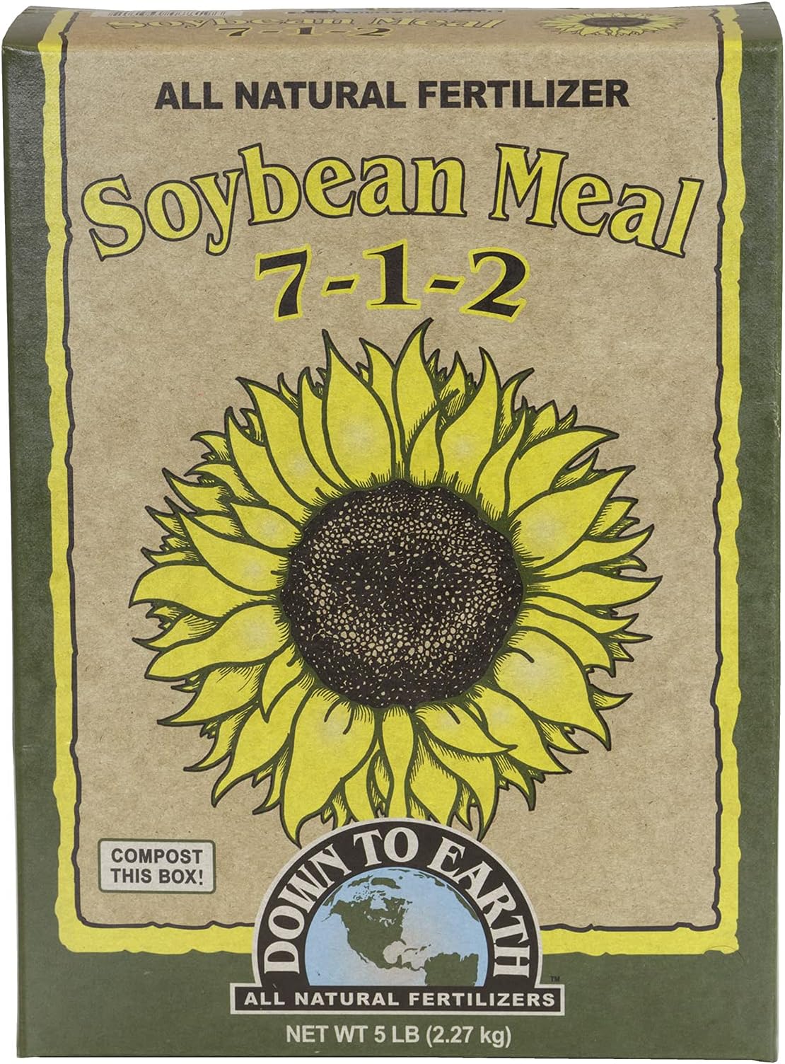 Down to Earth All Natural Soybean Meal Fertilizer 7-1-2, 5 lb
