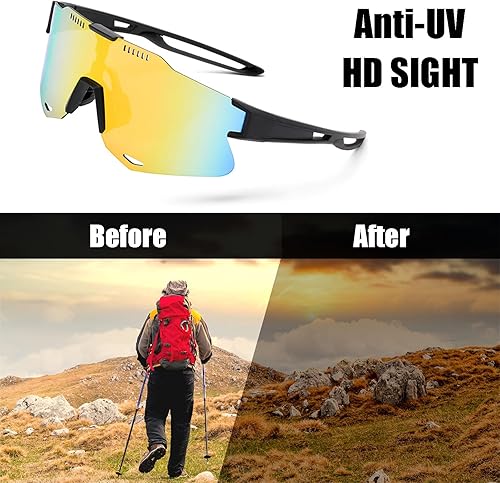 Miniatura 8 de MICOTA Lentes de sol polarizados deportivos para hombres y mujeres, lentes de sol UV400 para deportes al aire libre, ciclismo, conducción, pesca,