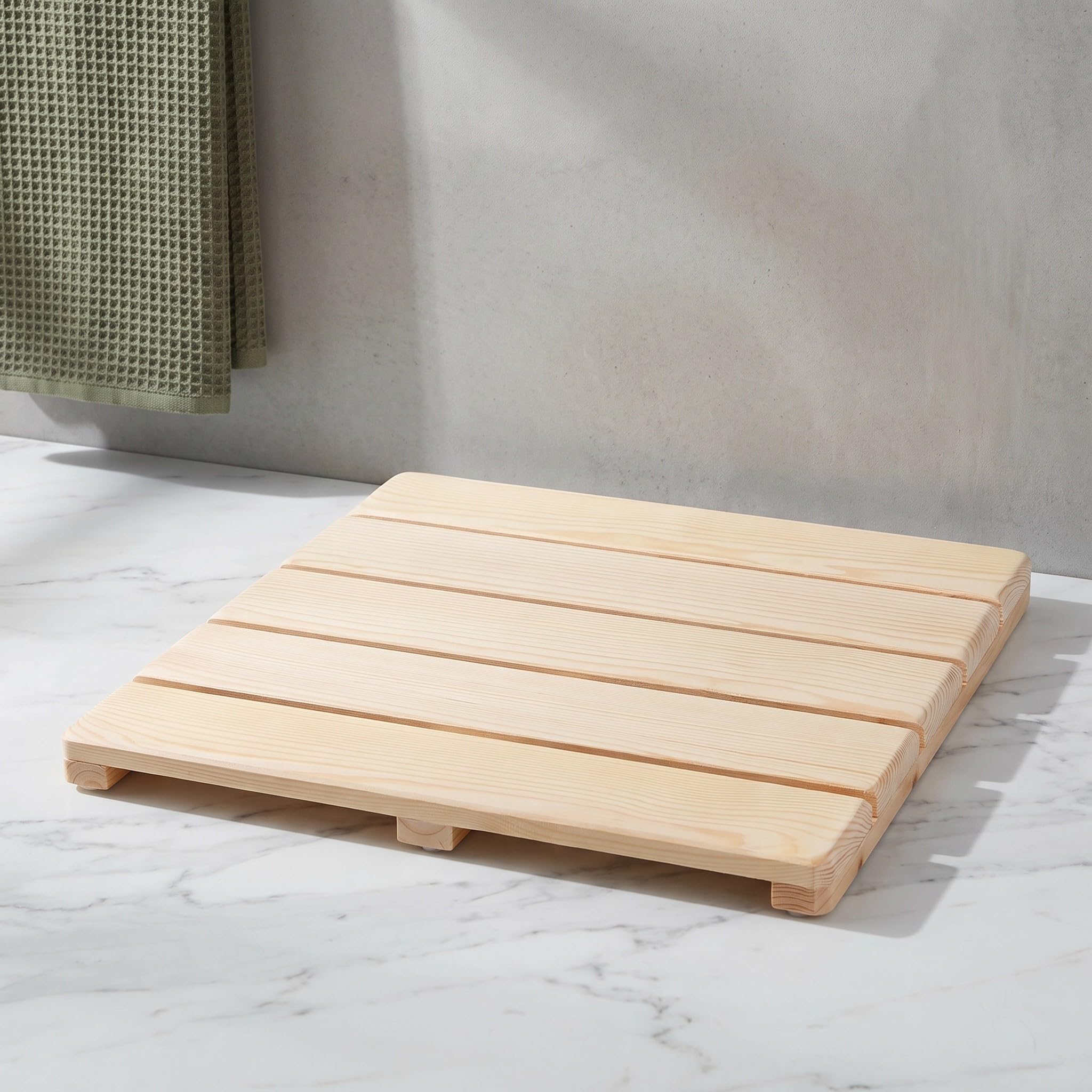 VALICLUD Tappetino Doccia in Legno Antiscivolo per Bagno, Pannelli