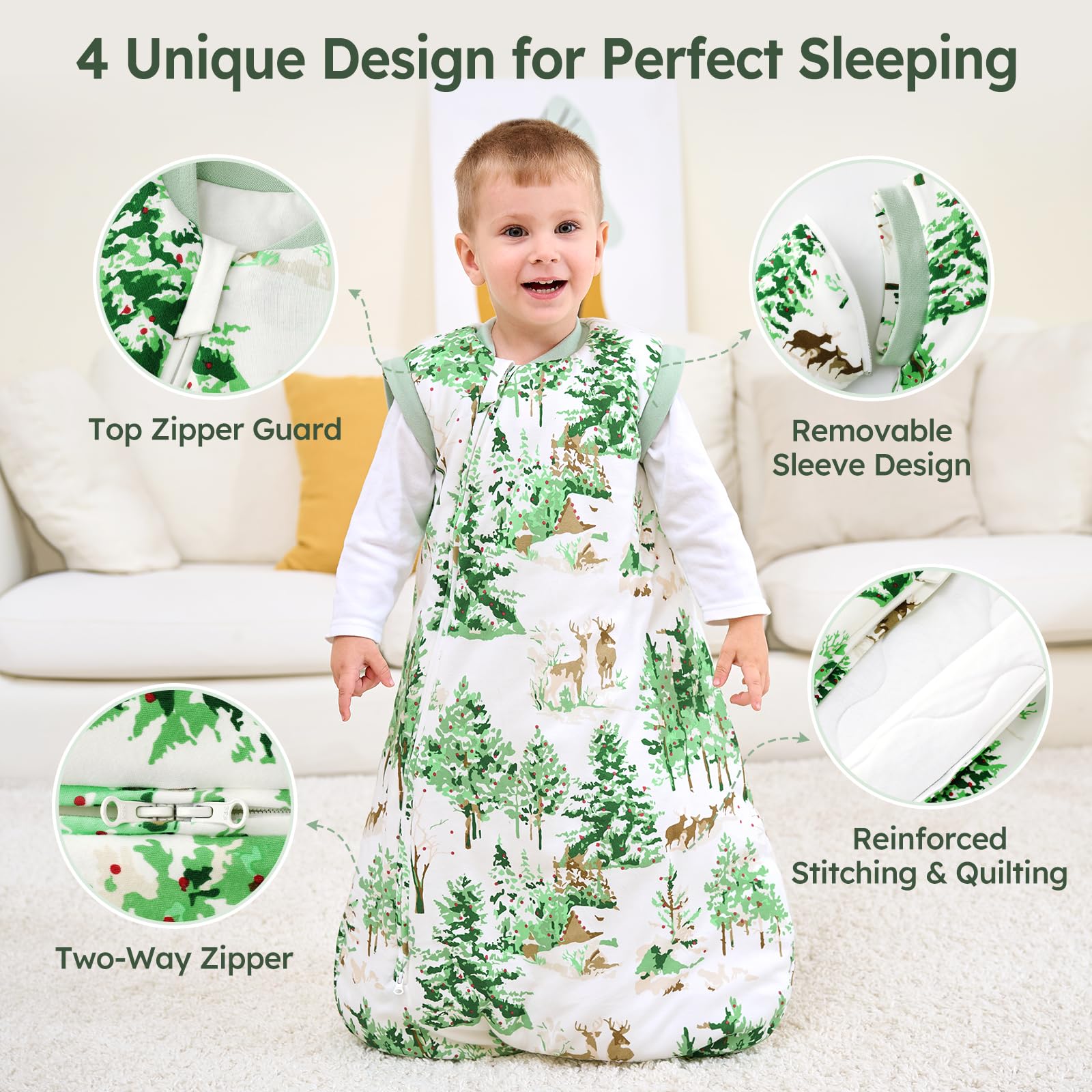 Unnivoll Sac de couchage bébé hiver 3,5 Tog