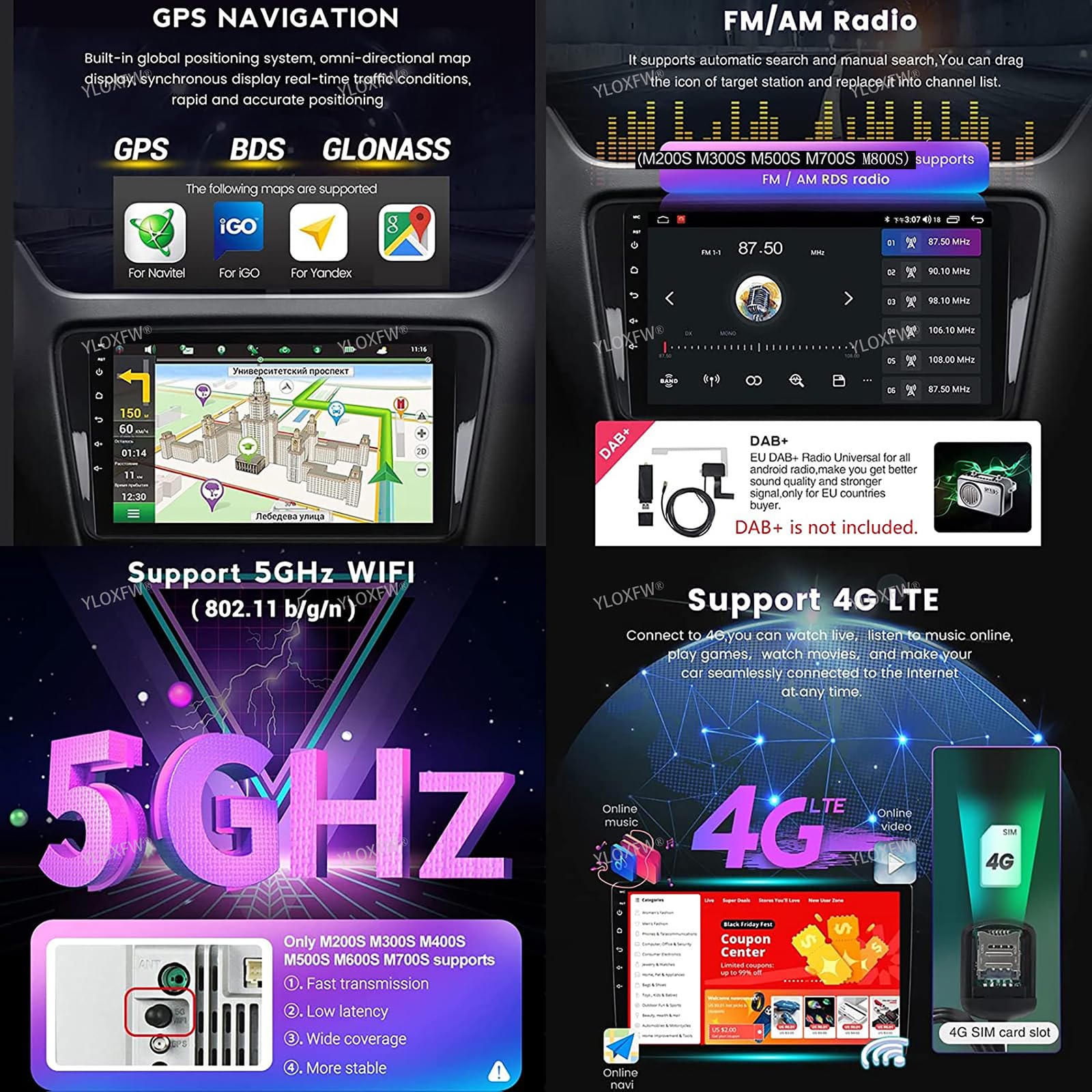 M150s~2/64gb,Android 15.0 Autoradio 2 Din Stereo con 4G 5G WiFi Carplay Android Auto per Alfa Romeo Giulietta 2010-2014 GPS Navi 9 Pollici Tablet Lettore MP5 Multimediale FM BT Receiver