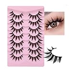 False Eyelashes Manga Anime Lashes Japanese Cosplay Spiky Lashes Mink Dramatic Thick Fake Eyelashes Extensions Doll Strip Lashes 7 Pairs Pack by EYDEVRO