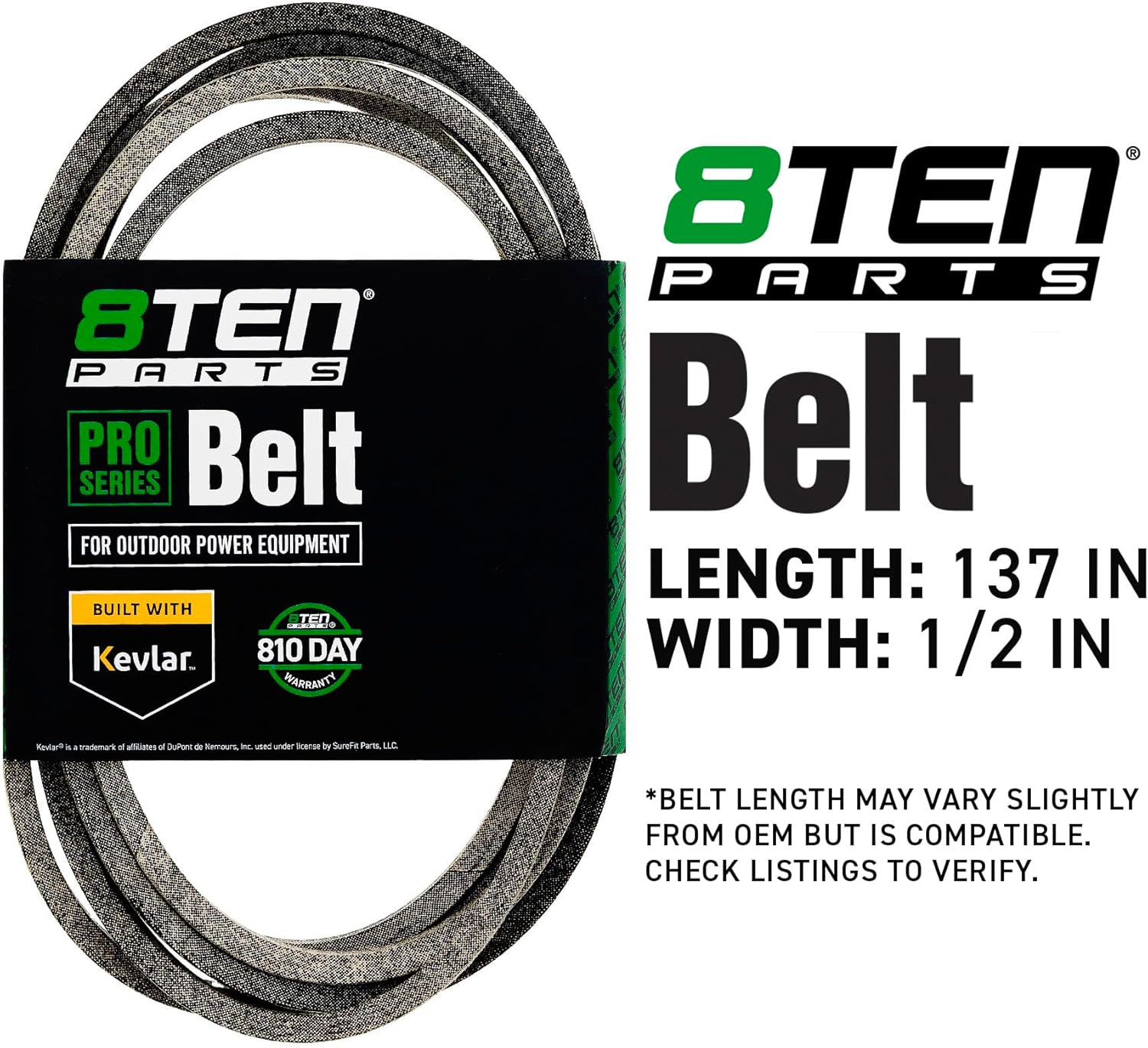 8TEN Blade Spindle Belt Kit for Cub Cadet MTD Z-Force L48 S48 LX48 SZ48 SX48 Z8200 48-Inch Deck 918-06994 954-05012A