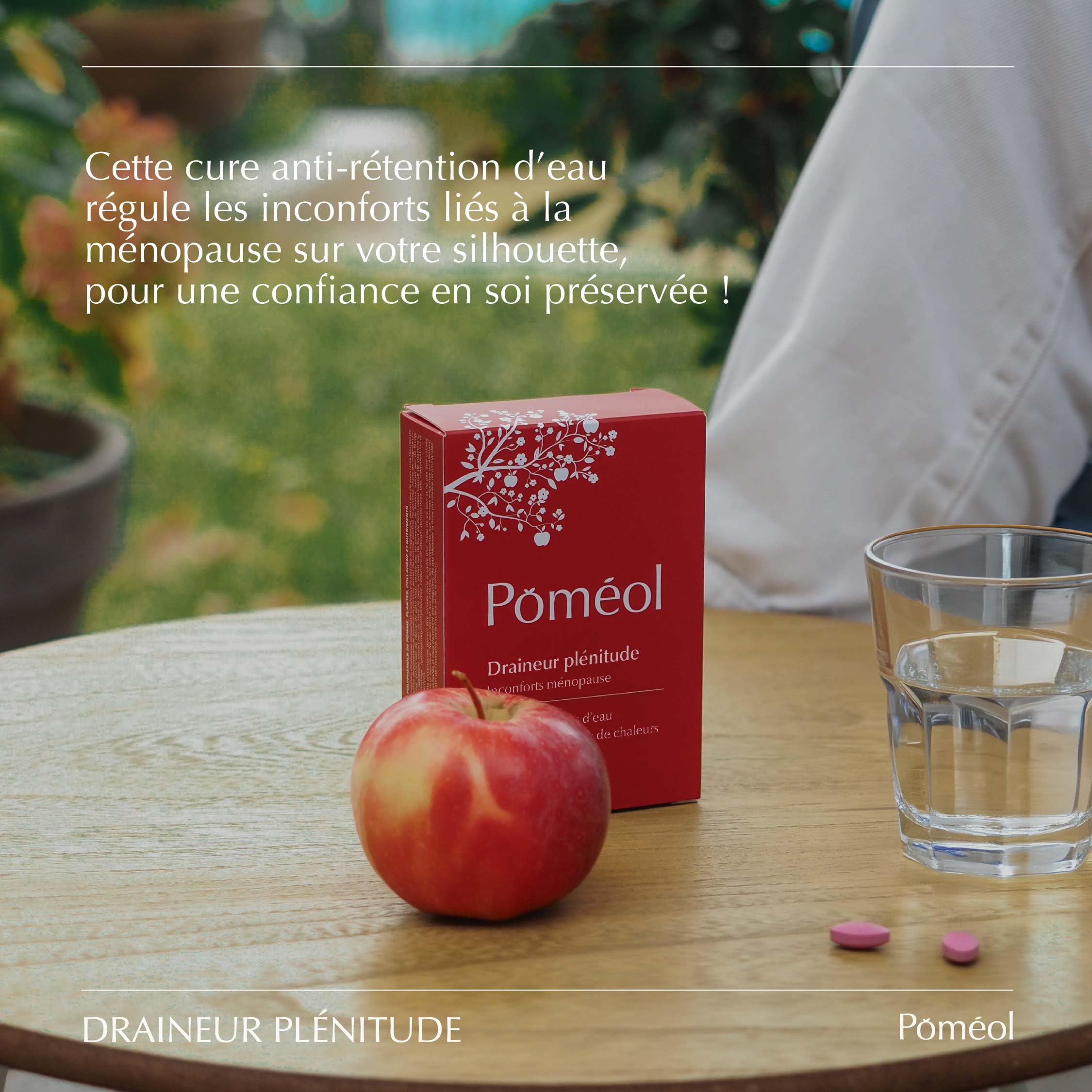 Complément Alimentaire Drainant Ménopause |Réduit les Bouffées de Chaleur & Rétention d'Eau & Perte de poids ǀ Yam, Houblon, Zinc, Reine-des-prés, Vitamines E, D3 | 120 comprimés, 60 jours ǀ POMÉOL