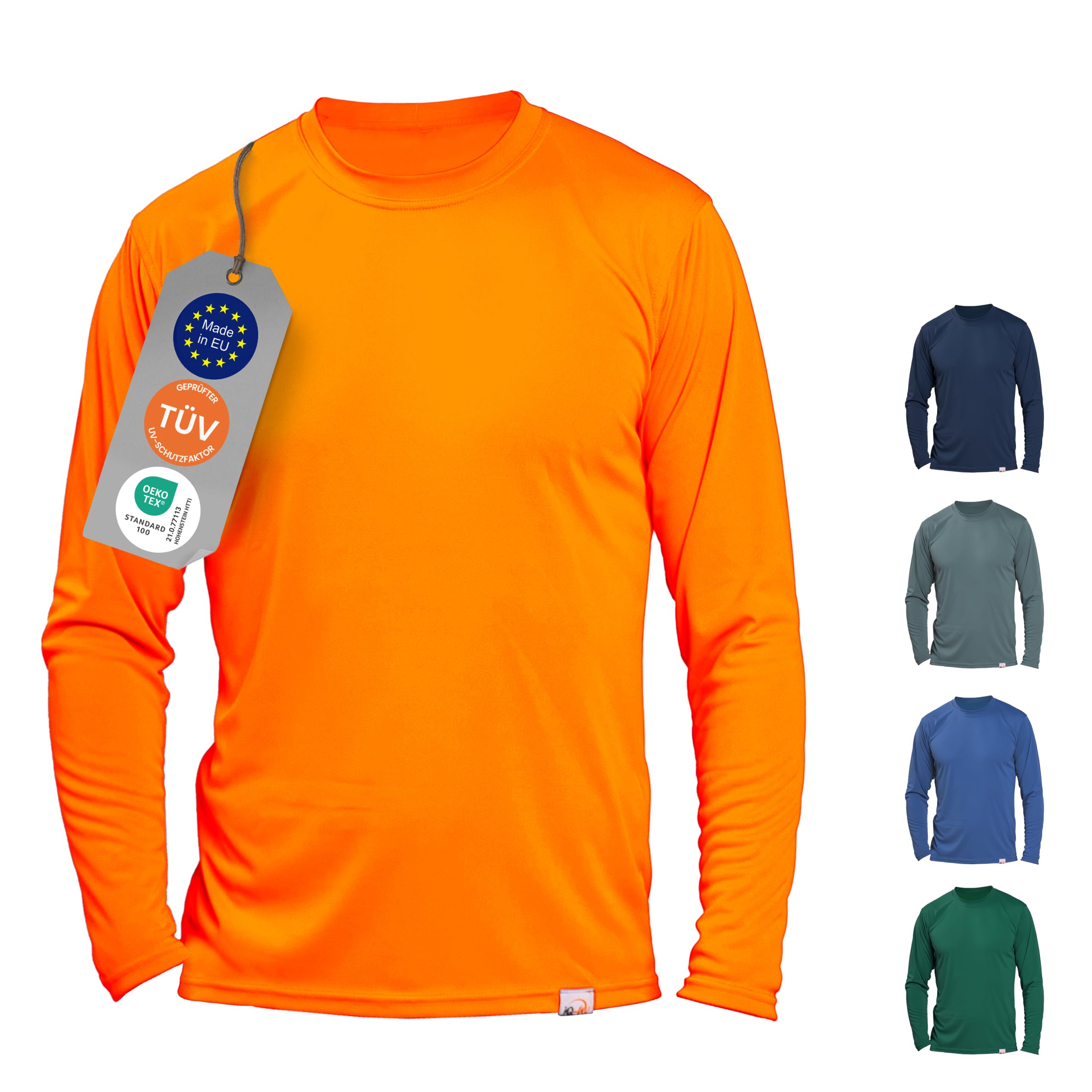 iQ-UV Herren Sonnenschutz T-Shirt Langarm kühlend Hitzeschutz iQ-Company