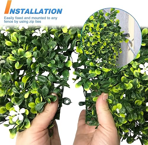 Miniatura 10 de TANG 1 panel de plantas artificiales 3D mezcladas de 40 x 40 pulgadas, estilo 5 telón de fondo de boda, paneles de pared de hierba perenne, pared de