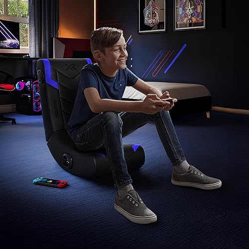 Miniatura 43 de X Rocker - Silla mecedora de piso para videojuegos, altavoces de audio integrados, plegable, para dormitorio o sala de juegos, regalo para