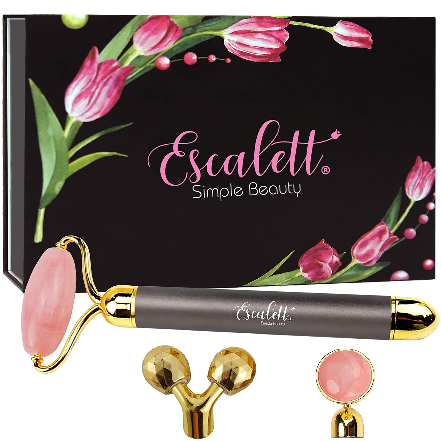 Face Roller Massager Jade Set for Under-Eyes Contouring