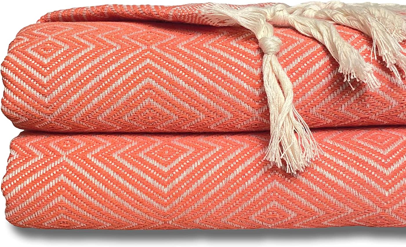 Wellstil Kaira King Size Cotton Blanket • Vintage Turkish