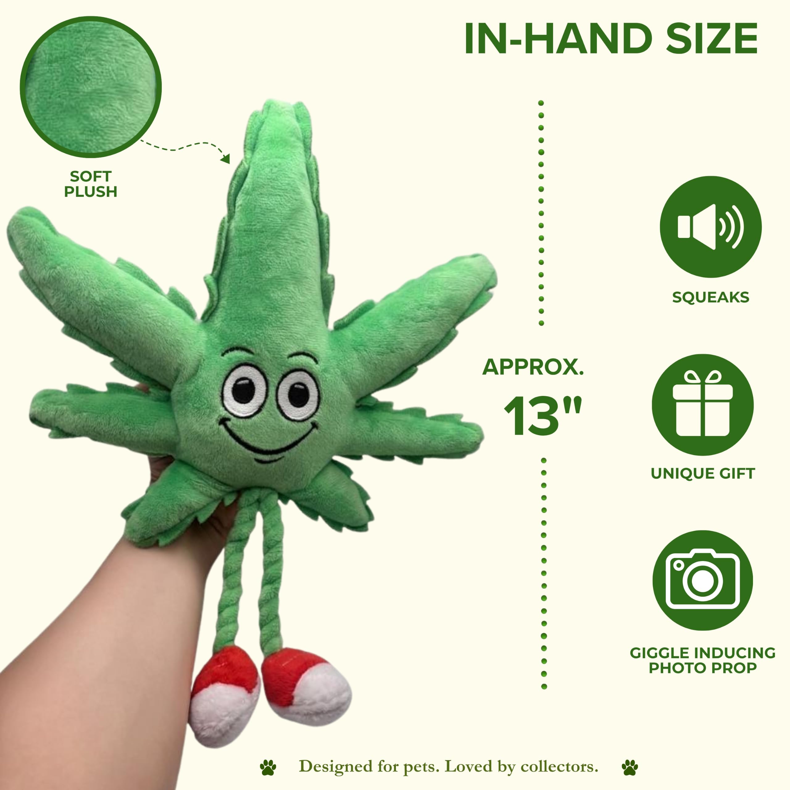 Pet Supplies : MJ the Weed Leaf | 420 Dog Toy and Collectible