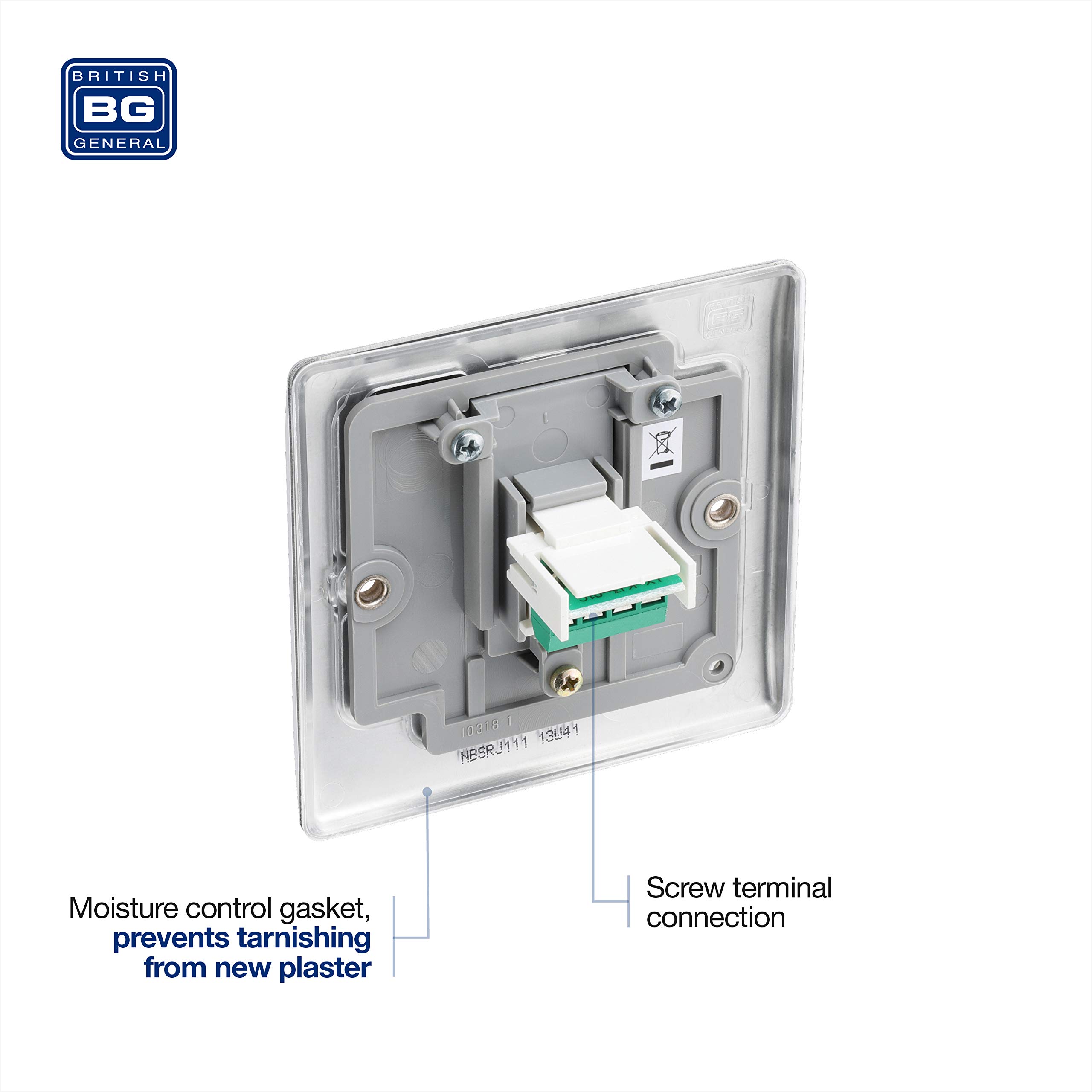 Presa Telefonica ASTRELL Presa Telefonica Tripolare A Muro Bianco