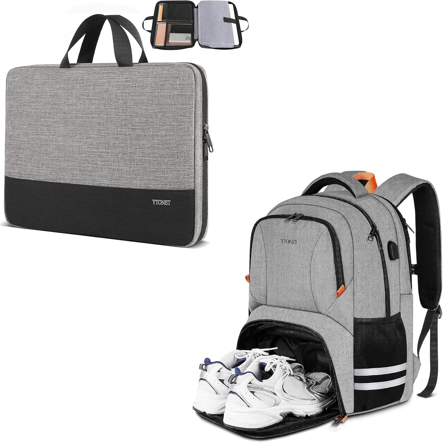 Laptop Case, 15.6 inch TSA Laptop Bag Gym Backpack