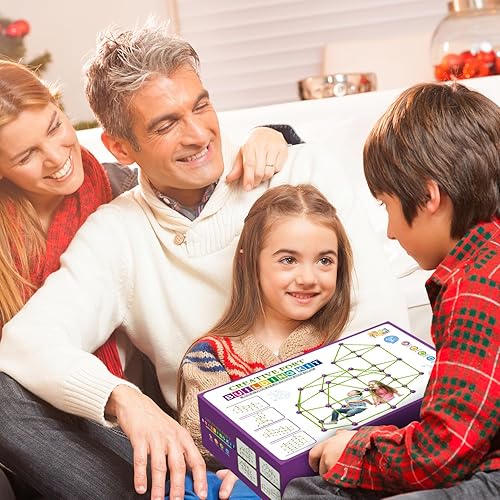 Miniatura 64 de Kit de construcción de fortalezas para niños, juguetes de construcción STEM, regalo educativo para niños y niñas de 3 a 12 años, juego creativo