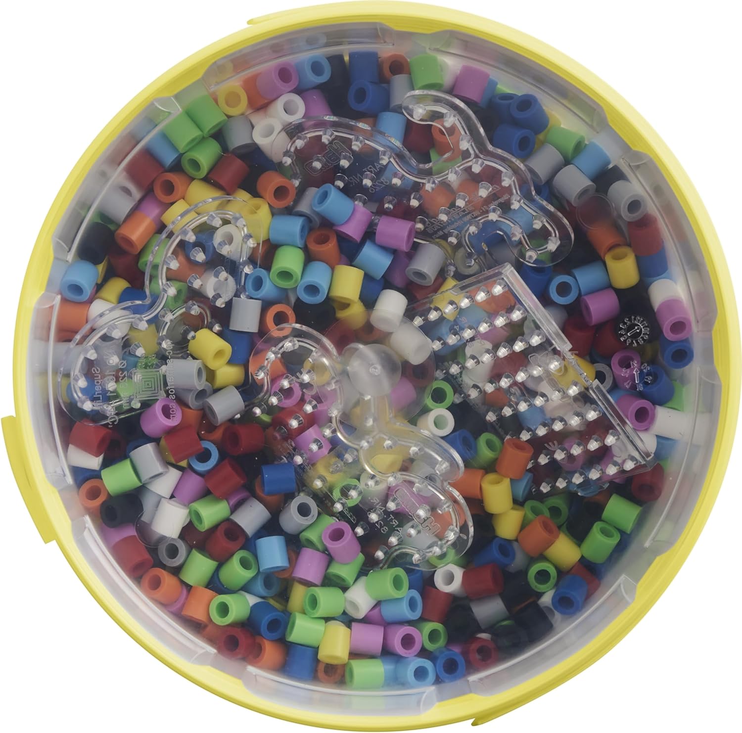 Hama Perlen 8806 Ironing Beads in Bucket with Approx. 3,000 Maxi Beads, Four Small Pin Plates, Motif Templates, Ironing Paper, for Children from 3 Years