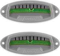 Camco Utility Trailer Bubble Levels 2-Pack | Graduated Markings for Precise RV Leveling | Easy Screw or Tape Install (25503)