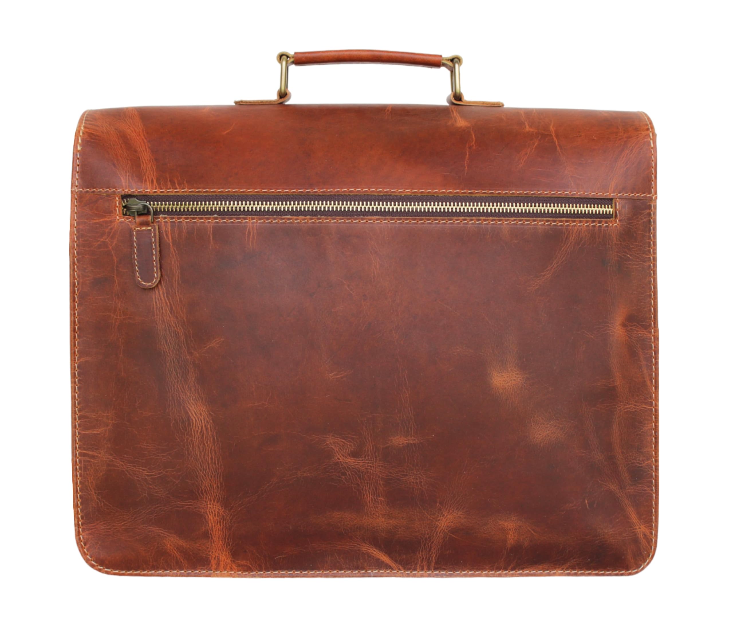 Vintage Look Leder Laptop Messenger Aktentasche Umhängetasche