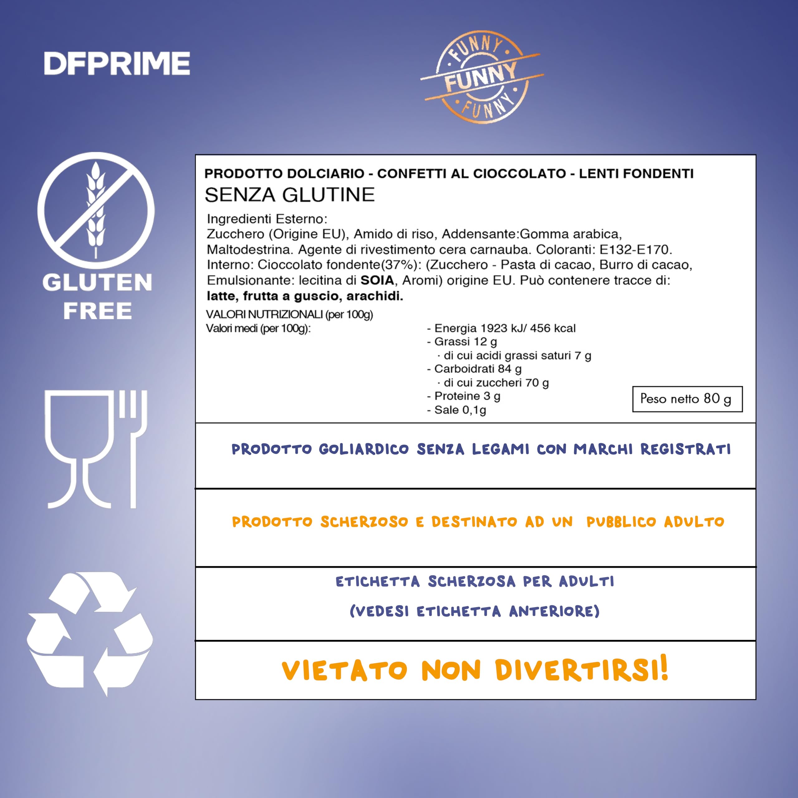 DUROX Compresse Blu 40 Anni – Scherzo Wiagras Goliardico per Uomo – Idea Regalo Divertente Compleanno 40 anni – Confetti Blu al Cioccolato – FANNE BUON USO