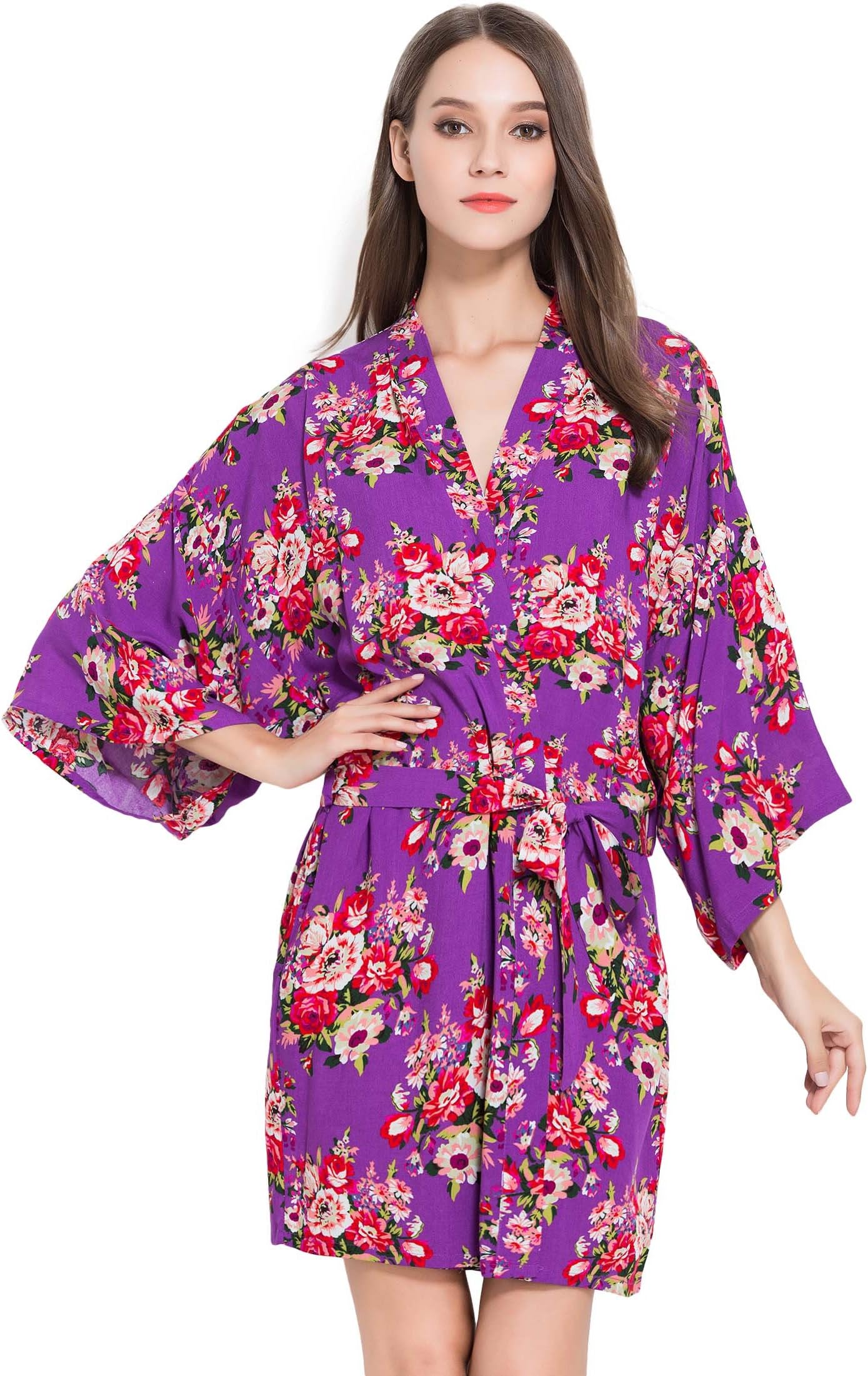 Floral Cotton Robe, Bridesmaid, Bride, Wedding