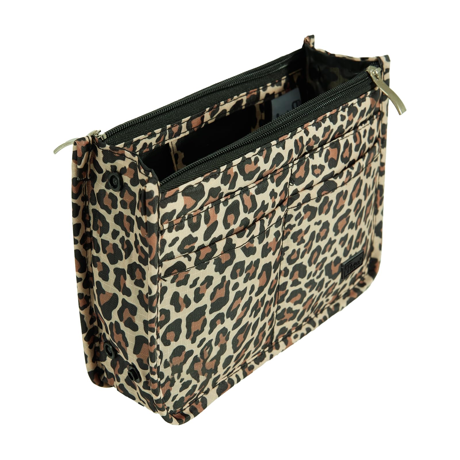 Periea 'Signature' Luxury Handbag Organiser Insert - 3 Sizes - (Gold Leopard, Small)